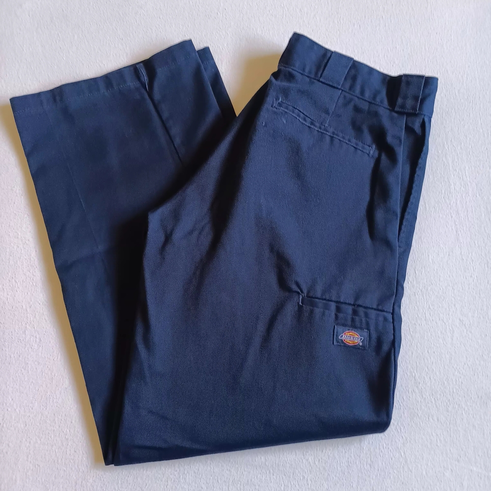 Dickies Men’s Loose Fit Double Knee Work Pants Navy Blue 32 x 30 Flaw